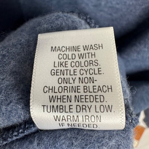 Sonoma Life + Style Blue Cotton Button-Up Cowl Neck Fleece Lined Cardigan Sz XXL - Picture 7 of 8